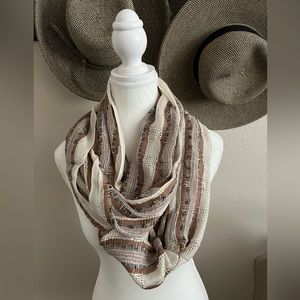 Lovely Gold Sequin Infinity Scarf